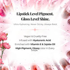 Magenta Lip Gloss – Phoenix Beauty Rise & Slay Power Gloss | Pomtini Raspberry Tint with Hyaluronic Acid, Jojoba & Castor Oil | High-Pigment, Non-Sticky Hydrating Shine (4.5ml)