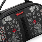 Montana West Wrangler Makeup Bag for Women Small Cosmetic Toiletry Bags Western Paisley Make Up Pouch Durable Cute Travel Purse, Black