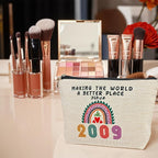 Sweet 16 Gifts for Girls Makeup Bags, 2009 Happy 16th Birthday Decorations for Teen Girls, 16 Year Old Girl Birthday Gifts for Daughter, Sister, Granddaughter, Cosmetic Travel Pouch, Christmas