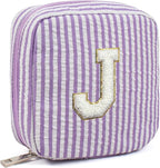 LETGO Purple Makeup Bag for Women- Personalized Cute Makeup Pouch for Girlfriend Bridesmaid Wife | Cosmetic Travel Toiletry Bag for Women | Birthday Gift Idea for Her Mom Makeup Bag Gift