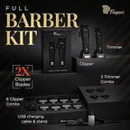 Fagaci Professional Hair Clippers for Men with Superior Precision, Brushless Motor Barber Clippers and Trimmers Set, 5X Longer Sharpness Hair Cutting Kit, Mens Haircut Cordless Clipper for Barber