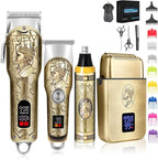 Professional Hair Clippers for Men Clippers and Trimmers Set, Cordless Hair Clippers, Haircutting Machine with Led Display for Barber Mens Grooming Kit