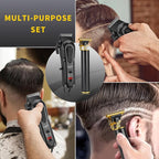 LQT® Men's Professional Hair Clippers Kit，Cordless & Corded Barber Clippers Set，Grooming Rechargeable Beard Trimmer with Adjustable Blade
