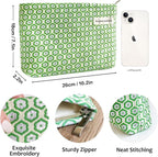 STARDW Aesthetic Floral Makeup Bag Cute Small Cosmetic Bags for Women Girls, Travel Toiletry Bag Large Capacity Zipper Makeup Pouch, Purse Organizer Pouches (Fresh)