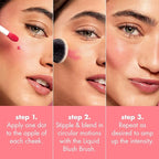 e.l.f. Camo Liquid Blush Brush, Angled Blush Brush Ideal For Applying & Blending Colors On Cheeks, Soft, Dense Bristles, Vegan & Cruelty-free