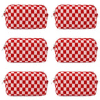 SOIDRAM Makeup Bag Preppy Cosmetic Bag Bulk Makeup Pouch Personalize Travel Toiletry Bag Organizer Cute DIY Makeup Brushes Storage Bag for Women