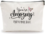 Butterfly Makeup Bag - You're Amazing, Remember That - Positive Quotes Cosmetic Bag, Toiletry Bag Gift For Girls, Teen, Sister, Besties, Personal Care & Accessories - A01