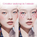 2-in-1 Eyeliner Stamp, Pigmented Intense Black Formula, Smudge-Budge Proof, Sweatproof, 24 Hour Stay Eyeliner Stamp Star Butterfly or Heart (Pink Heart)