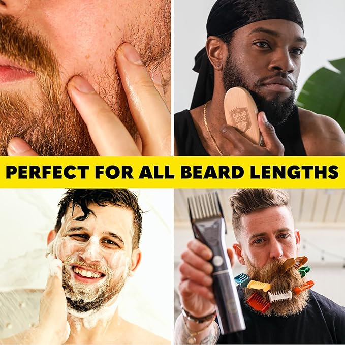 Beard Club Mens Grooming Kit & Beard Trimmer for Men - Professional Cordless Electric Hair & Moustache Trimmer, Straight Razor, Shampoo, Balm, Brush & Comb - Grooming Kit Gift Set
