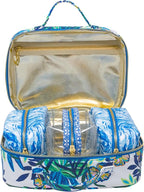 Lilly Pulitzer 4 Piece Travel Toiletry Bag, Cute Luggage Case for Adults, Zipper Pouch Set for Cosmetics, Small Pouch Bag for Supplies, Makeup or Toiletries (The Hottest Spot)