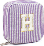 LETGO Preppy Stuff for Teen Girls, Gifts for Teen Girls Birthday Gifts Idea for Mom Her | Personalized Cute Makeup Bag for Girlfriend | 21st Birthday Gifts for Her Makeup Pouch Monogram Makeup Bag