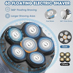 Pro Hair Clippers for Men,Hair Clippers+T-Blade Trimmer+Electric Shaver+Nose Hair Trimmer +6D Electric Head Shaver Set,5 in 1 Cordless Barber Hair Cutting Kit LCD Display Gifts