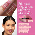 Aromi Chestnut Rose Matte Liquid Lipstick | Long-lasting, Warm Rosy Lip Color for Women, Vegan, Earthy Shade, Waterproof (Stella Rosae)