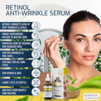 Advanced Clinicals Retinol Serum For Face | Visible Anti Aging Retinol Serum Skin Care Face Moisturizer With Vitamin E Helps Improve Look Of Wrinkles, Fine Lines, & Uneven Skin Tone, 2-Pack