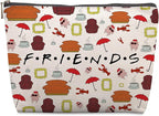 Friends TV Show Merchandise Gifts for Women Travel Cosmetic Bag, Funny Friends TV Show Merchandise Birthday Friendship Gifts for Women Fans Bestie