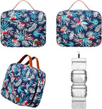 Bosidu Hanging Travel Toiletry Bag,Large Capacity Cosmetic Travel Toiletry Organizer for Women with 4 Compartments & 1 Sturdy Hook,Perfect for Travel/Daily Use/Christmas
