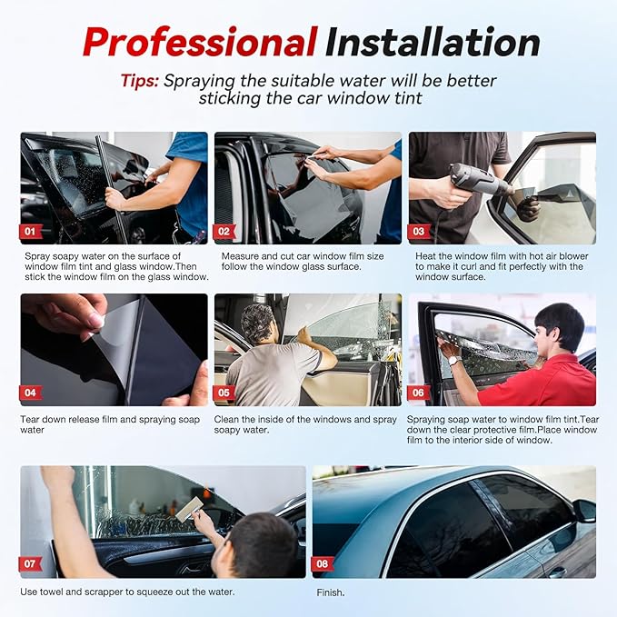 Vepagoo 2025 Nano-Ceramic Eco 15% VLT Car Window Tint (20" x20FT) |Fade-Proof 10Yrs | 3X Heat Blocking | 99% UV Rejection-Covers 4 Windows