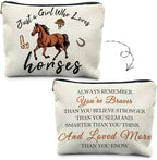 RYYCDOIHorse Lovers Make Up Bag, Horse Cosmetic Bag, Girls Horses Gifts