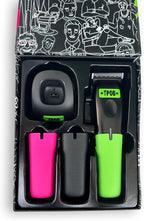 TPOB Play Barber Hair Clippers for Men 7500 RPM with Rubber Grips (Black/Green/Pink)