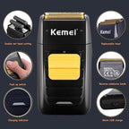KEMEI Professional Hair Clipper and Trimmers Set, Cordless Barber Clippers, Beard Trimmer, Electric Foil Shaver with Replacement Heads, KM-2299, KM-2296, KM-1102