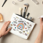 Rainbow Makeup Bag - Teacher & Mentor Gifts, Mental Health & Inspirational Gifts for Women, Positive Affirmations