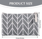 8 Pcs Canvas Cosmetic Bag, Multi-function Travel Makeup Bag Cosmetic Pouch with Zipper Travel Toiletry Bag Small Makeup Pouch Christmas Gifts Stocking Stuffers for Women