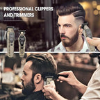 Karrte Professional Hair Clippers and Trimmer Set, 2 in 1 Hair Clippers for Men, Pro Clipper, T-Shaper Trimmer, Cordless Clippers and Grooming Set, Hair Cutting Kit for Gift