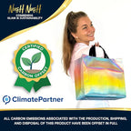 Nush Nush Large Fantasy Pastel Gift Bags – Set of 12 Reusable Rainbow Gift Bags With Handles – Colorful Goodie Bag for Kids, Birthday Party Favors, Christmas, Parties and Events, Holiday -13x5x11
