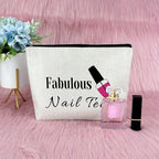 Nail Artist Appreciation Gift Makeup Bag Nail Technician Gift for Women Graduation Presents Cosmetic Bag Retirement Birthday Presents for Her Women Christmas Thanksgiving Keepsake Travel Pouch