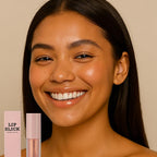 Sophia + Mabelle Hydrating Lip Oil – Lightweight, Non-Sticky & High-Shine Lip Gloss Oil – Moisturizing, Nourishing, Soothing Tinted Formula for Soft Lips – 3.7g (Jellyfish(Golden Champagne), 3.7g)