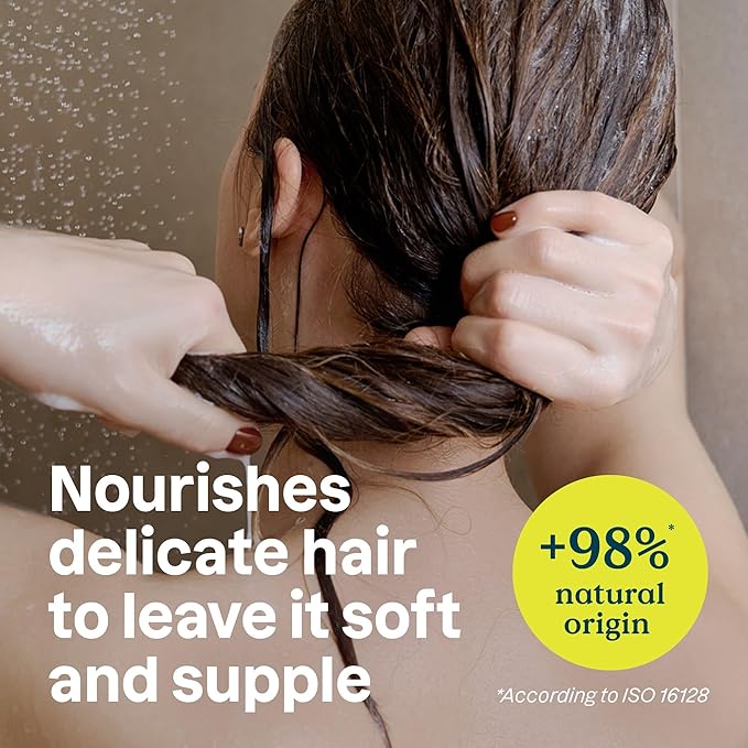 ATTITUDE Hair Conditioner for Sensitive Dry Scalp, Soothing Oat, Protects Color, Naturally Derived Ingredients, Dermatologically Tested, Vegan Detangler, Color Care, 8 Fl Oz