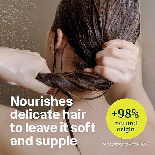 ATTITUDE Hair Conditioner for Sensitive Dry Scalp, Soothing Oat, Protects Color, Naturally Derived Ingredients, Dermatologically Tested, Vegan Detangler, Color Care, 8 Fl Oz