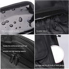 Travel Makeup Case, Cosmetic Train Case Organizer Portable Artist Storage Makeup Bag with Adjustable Dividers for Cosmetics Makeup Brushes Toiletry Jewelry Digital Accessories - Black