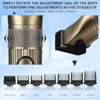 Hatteker Men's Beard Trimmer Professional Cordless Hair Clipper Barber Clipper Shaver Detail Trimmer for Men Waterproof 4 in 1