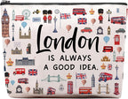 London Lover Souvenirs Gifts: Themed Travel Organizer for Women, Friends - Zipper Pouch Accessories Bag
