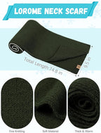 Winter Beanie Hat Scarf Gloves, Warm Fleece Knit Hat Long Scarf Neck Warmer Touch Screen Winter Gloves Set Gifts for Women