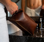 NV Holders Premium Genuine Leather Toiletry Bag for Men - The Ultimate Travel Dopp Kit and Hygiene Organizer, Perfect Men's Toiletry Travel Bag (Brown)
