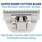 Detachable A Series Wide 9f Blade for Dog Grooming Cut Length 5/64" - 2.0mm Japanese Carbonized Steel Wide Blades for Dog Grooming Compatible A5 Series Clippers for Dogs Cat(9FW)