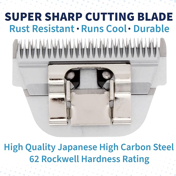 Detachable A Series Wide 7fw Blades for Dog Grooming Full Tooth Cuts Length 1/8" - 3.2mm Japanese Carbon Steel 7fw Dog Grooming Blade Supplies| 7fw Dog Clipper (Compatible A5 Series(B7FW)