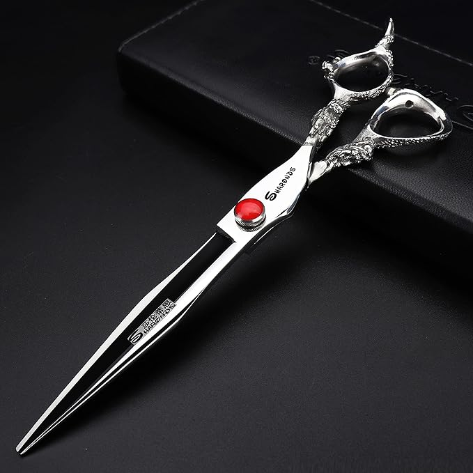 SHARONDS Hair Cutting Scissors Hairdressing Scissors Thinning Scissor Professional Barber Salon Home Shear For Men Women (7.5 inch flat)