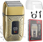 Electric Shavers for Men,Waterproof Powerful Motor Electric Razor,Head Shavers for Bald Men,Triple Foil Beard Trimmer,Barber Supplies LED Displays & USB Charging Shaver, Gifts