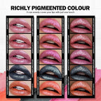 Anglicolor Glitter Metallic Pink Purple Lipstick,High Impact Lipcolor,Lightweight Hydrating Formula Smooth and Non-Sticky,Violet Lipstick For Women,Full-Coverage Lip Makeup(06 RED VIOLET, 4g)