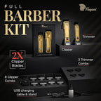 Fagaci Professional Hair Clippers for Men with Superior Precision, Brushless Motor Barber Clippers and Trimmers Set, 5X Longer Sharpness Hair Cutting Kit, Mens Haircut Cordless Clipper for Barber