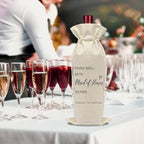 AWSICE Wedding Wine Bottle Bag - Maid of Honor Proposal Gifts - Pairs Well with Wedding Gift Bags - Engagement Present for Bridesmaid - Bridal Planning Shower Decorations-A08