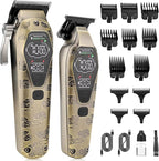 Professional Hair Clipper for Men - Cordless Clippers and Trimmers Set, Heavy-Duty Motor Hair Cutting Kits with LED Display, 7000RPM High-Power Motor, USB Charging, Gifts for Men, Bronze