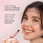 Burt's Bees Shimmer Lip Tint Set, Tinted Lip Balm Stick, Moisturizing for All Day Hydration with Natural Origin Glowy Pigmented Finish & Buildable Color, Rhubarb (4-Pack)