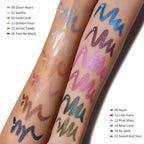 Oulac Silver Glitter Eyeshadow Pencil - Waterproof Eye Shadow Stick Smooth and Long Lasting, Shimmering Glitter Finish, Blendable Eyes Makeup, Vegan & Cruelty-Free 3.8g, (09) Silver Heart