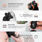 Groomie Cordless Bald Head Shavers for Men, BaldiePro Head Grooming Kit - Ergonomic & Waterproof Head Shavers for Bald Men - Electric Hair Shaver & Head Razor - Men's Rotary Shaver for Smooth Shave