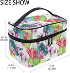 Makeup Bag, Hand Painted Orchid Travel Makeup Organizer Bag Cosmetic Cases Toiletry Bags for Girl Women Ladies