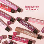 Burt's Bees Shimmer Lip Tint Set, Tinted Lip Balm Stick, Moisturizing for All Day Hydration with Natural Origin Glowy Pigmented Finish & Buildable Color, Fig (4-Pack)